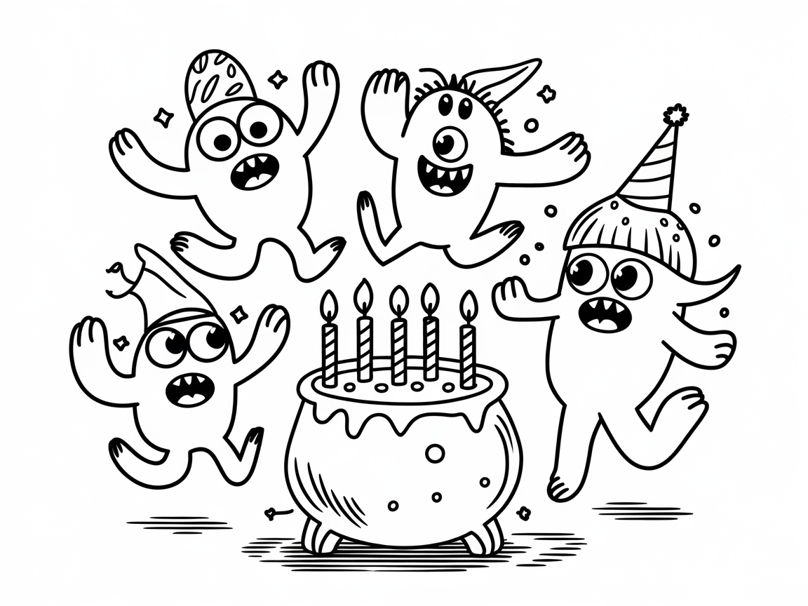 Join the Monster Bash With This Fun Birthday Coloring Page