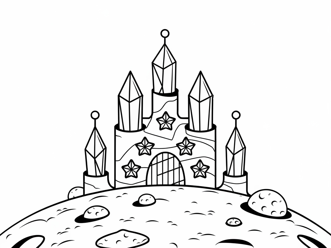 Explore a Starry Candy Castle on the Moon