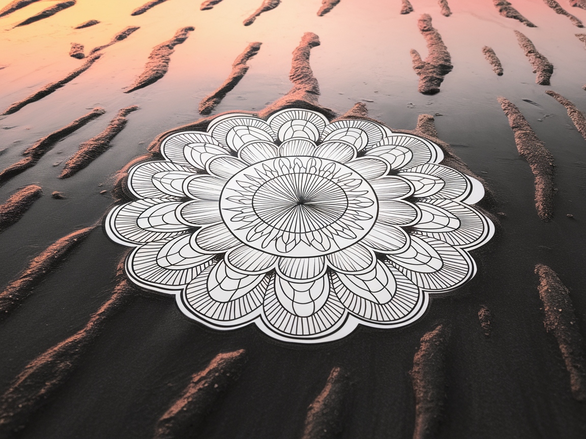 Dive into Relaxation with This Intricate Beach Mandala