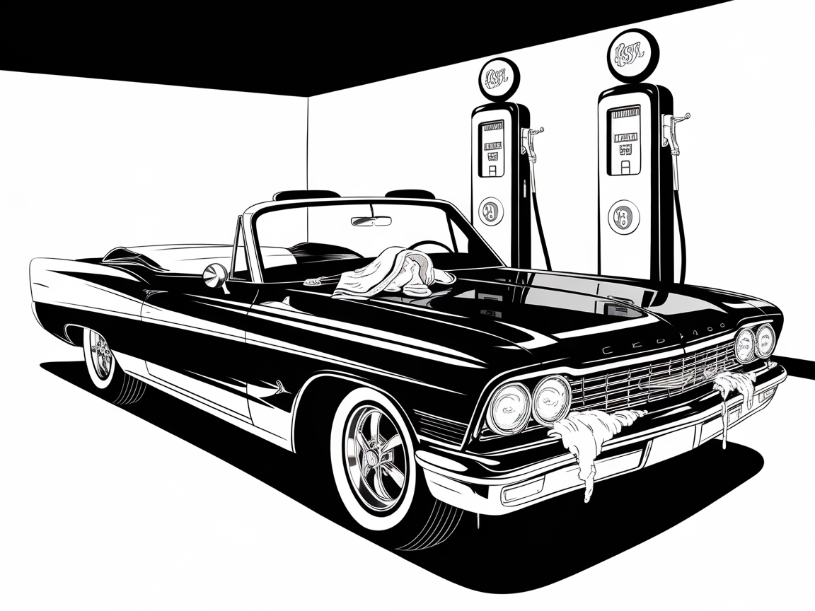 Bring Classic Vibes to Life with This Vintage Car Coloring Page