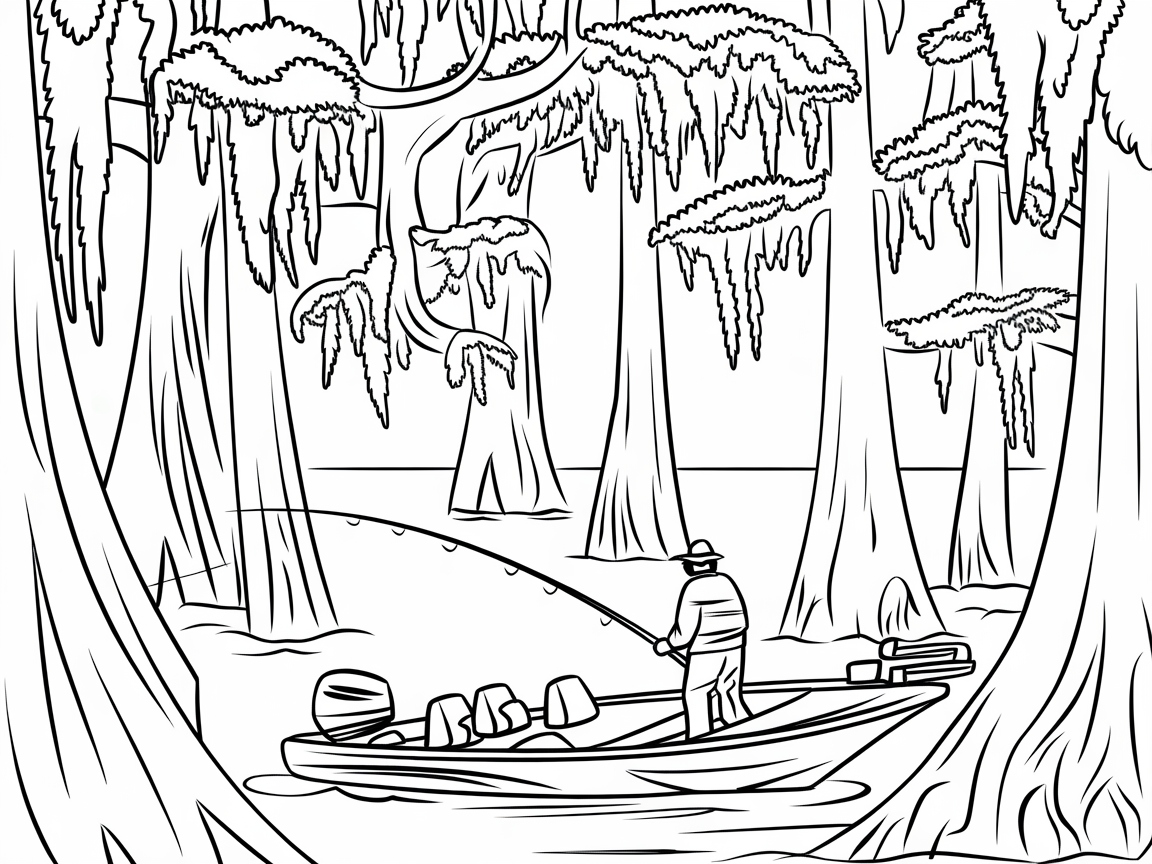 Explore a Mysterious Swamp Fishing Scene