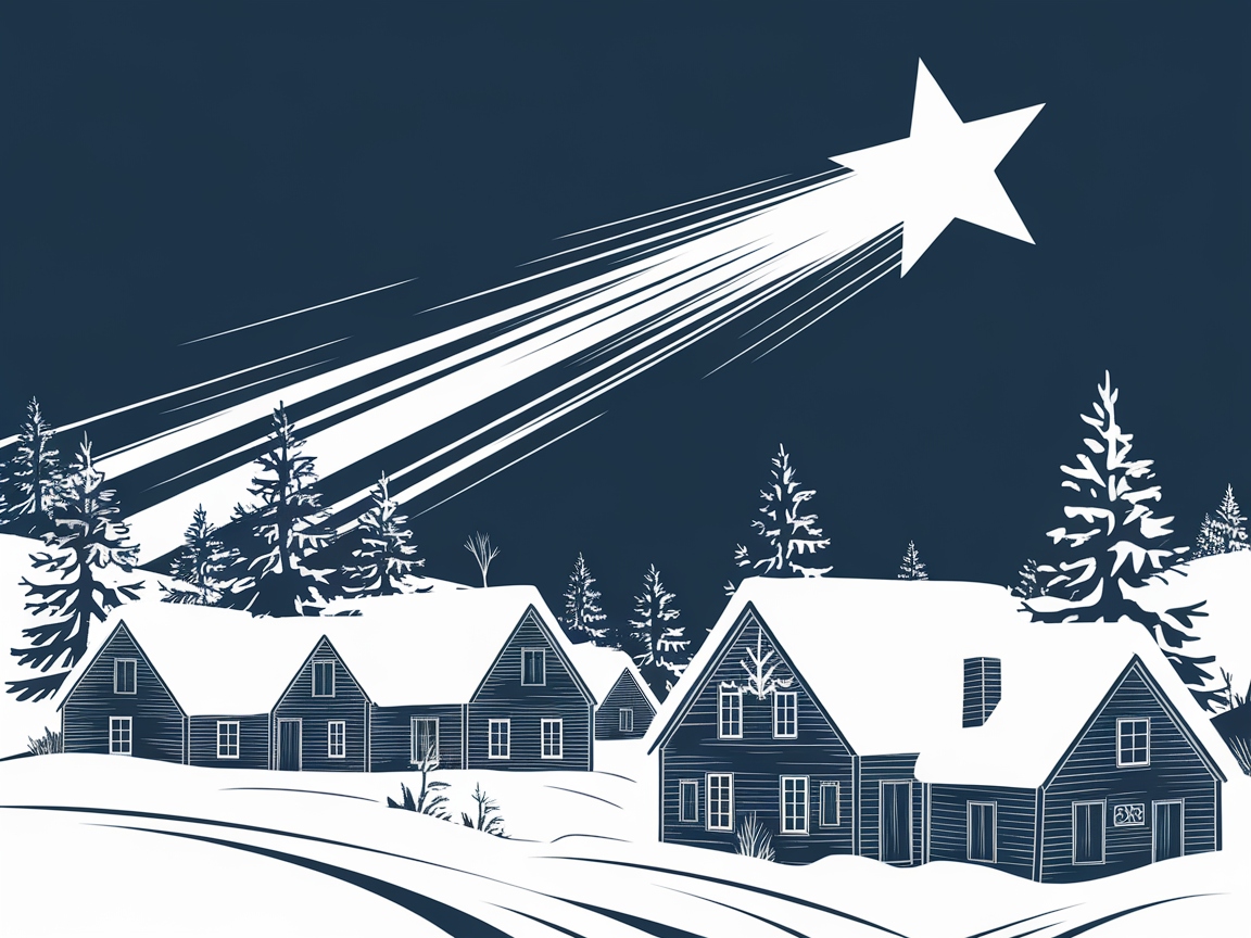 Illuminate This Cozy Winter Village with a Shooting Star