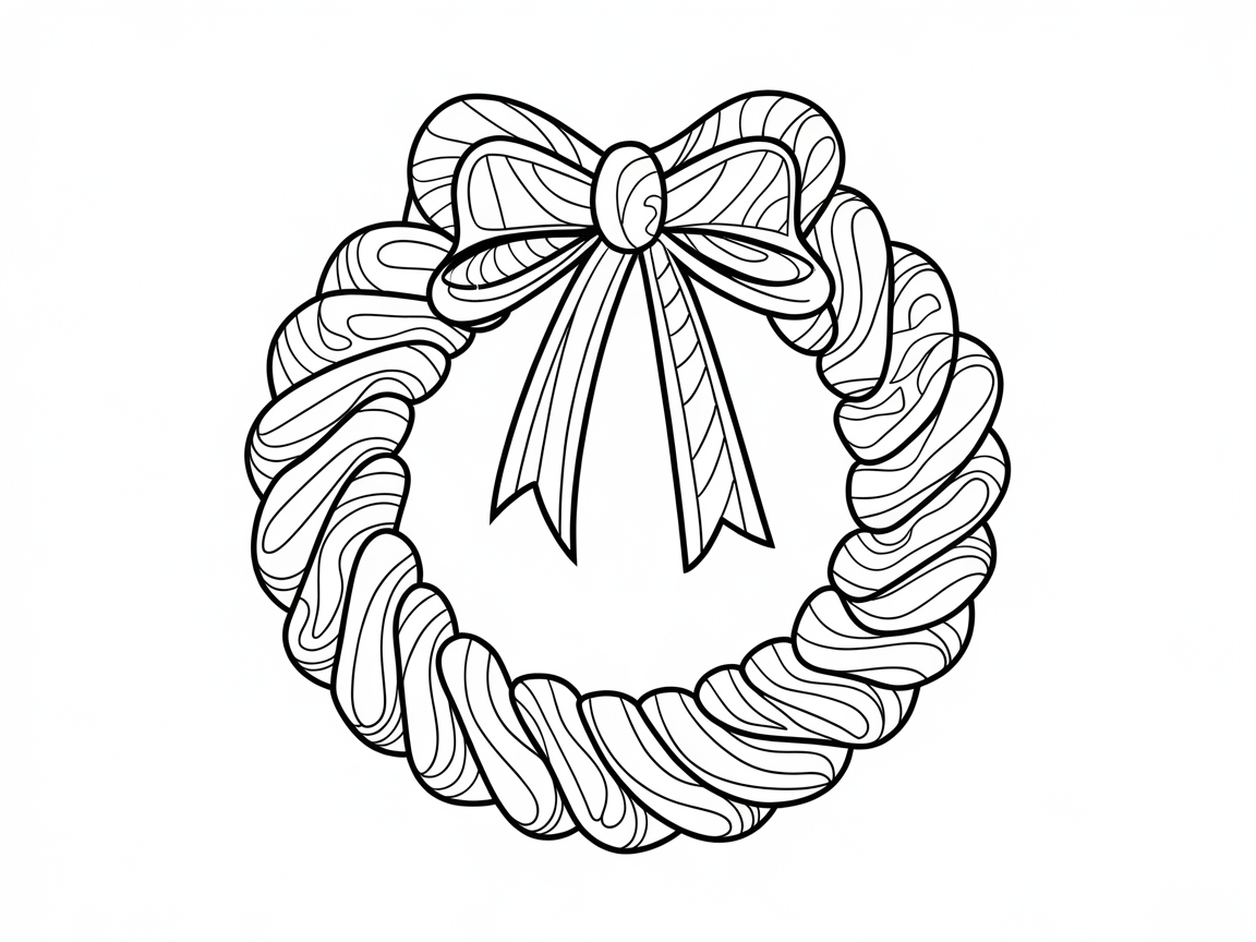 Candy Cane Wreath with a Bow Twist