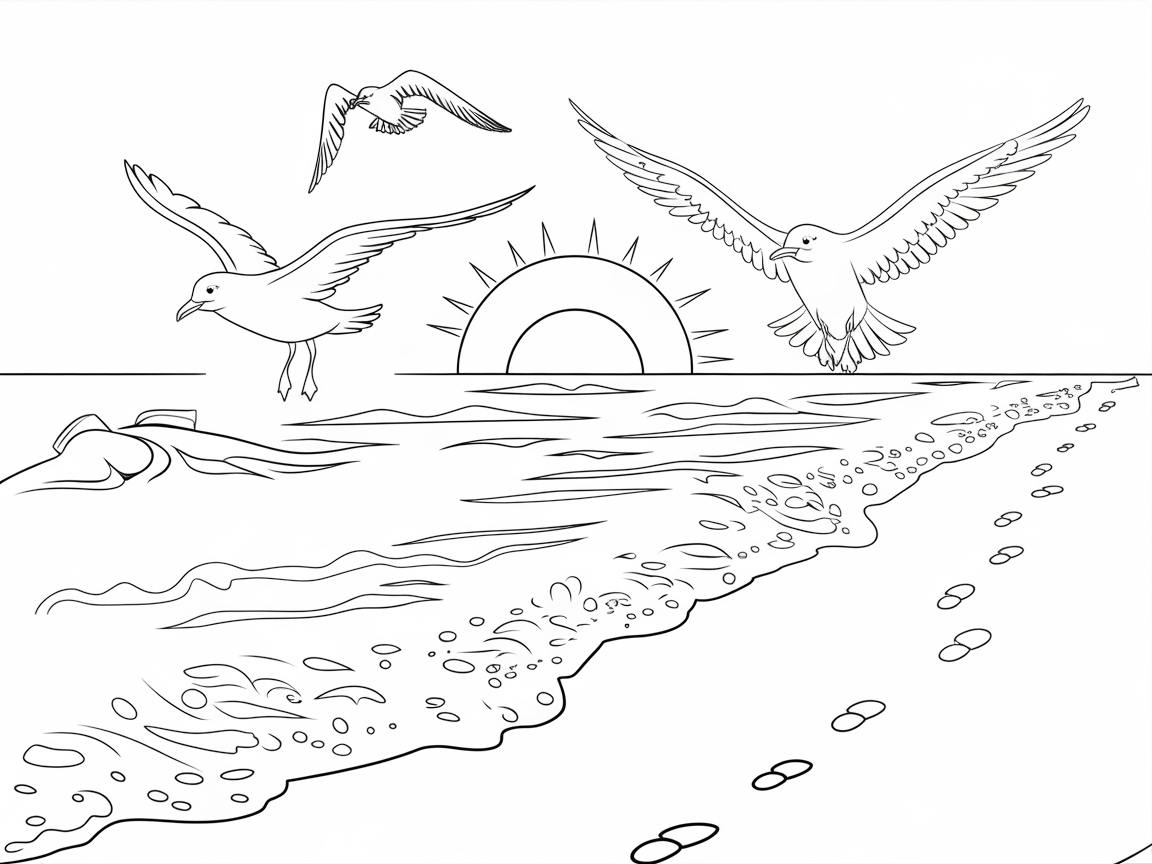 Experience Peace with This Seaside Sunrise Scene