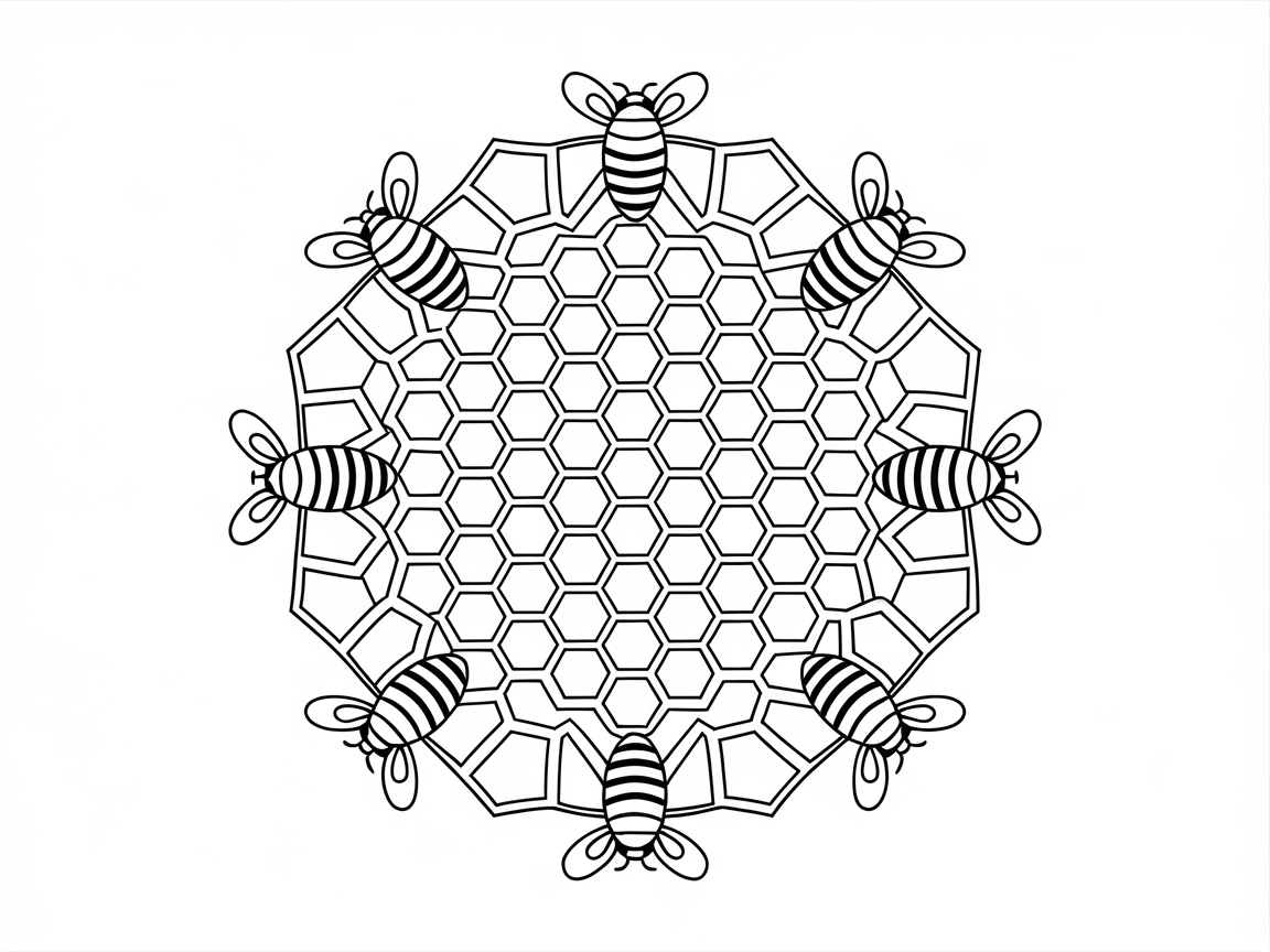Create a Buzz with This Geometric Bee Mandala