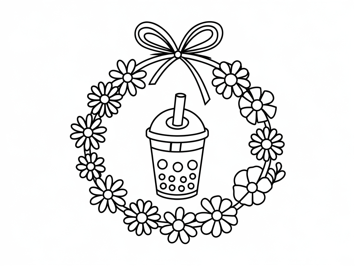 Floral Charm Meets Boba Delight
