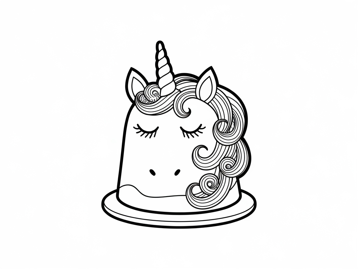 Unicorn Cake Design for Your Magical Coloring Session