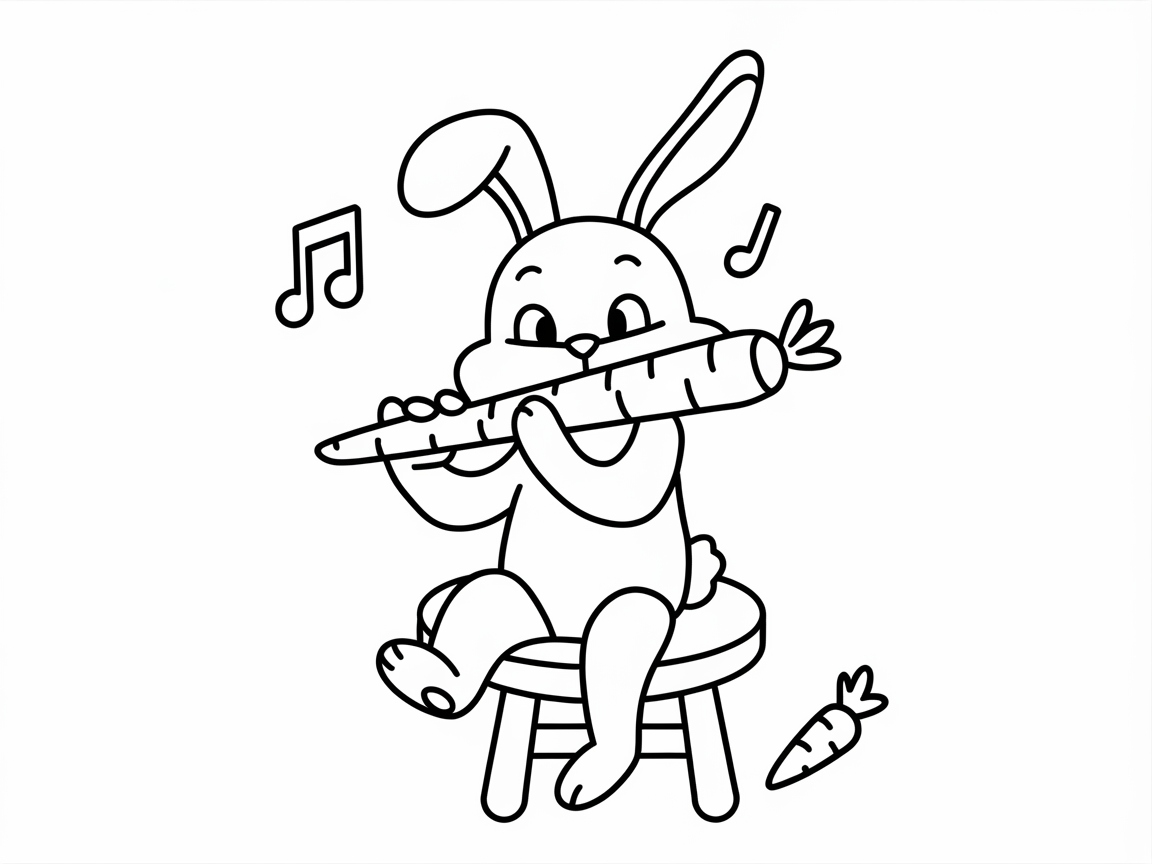 Melodious Bunny and Carrot Flute