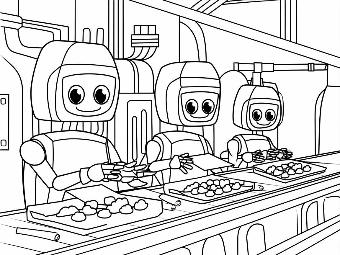 Robo-Assembly Line: Nugget Production Fun