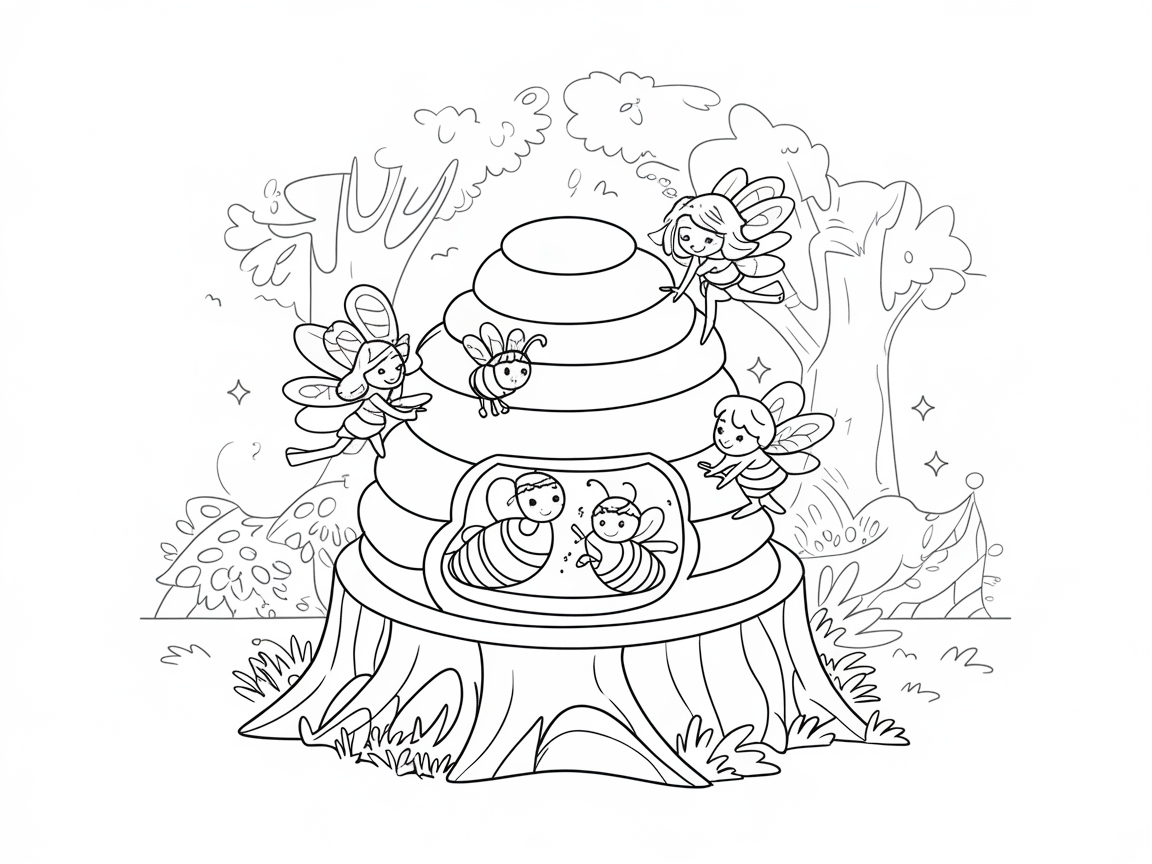 Whimsical Fairy and Bee Enchantment