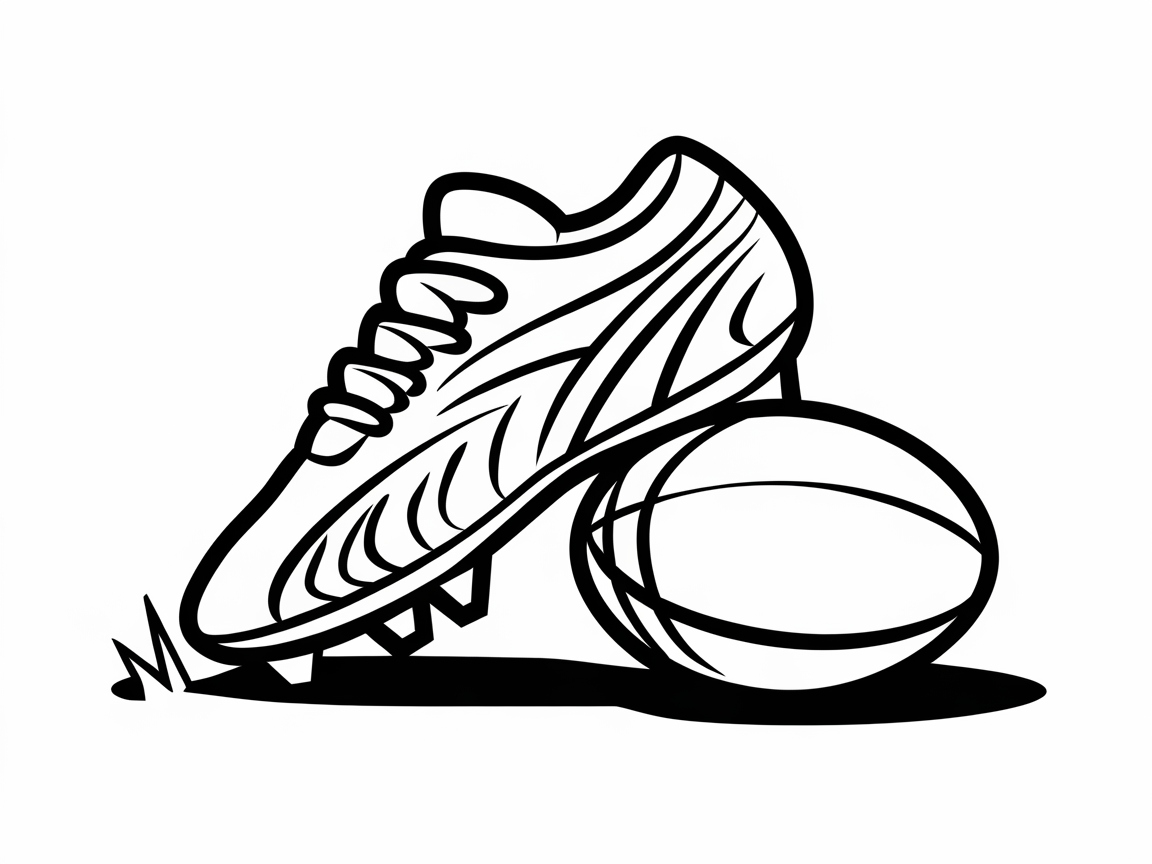 Get Ready for Game Day with This Bold Cleat Coloring Page