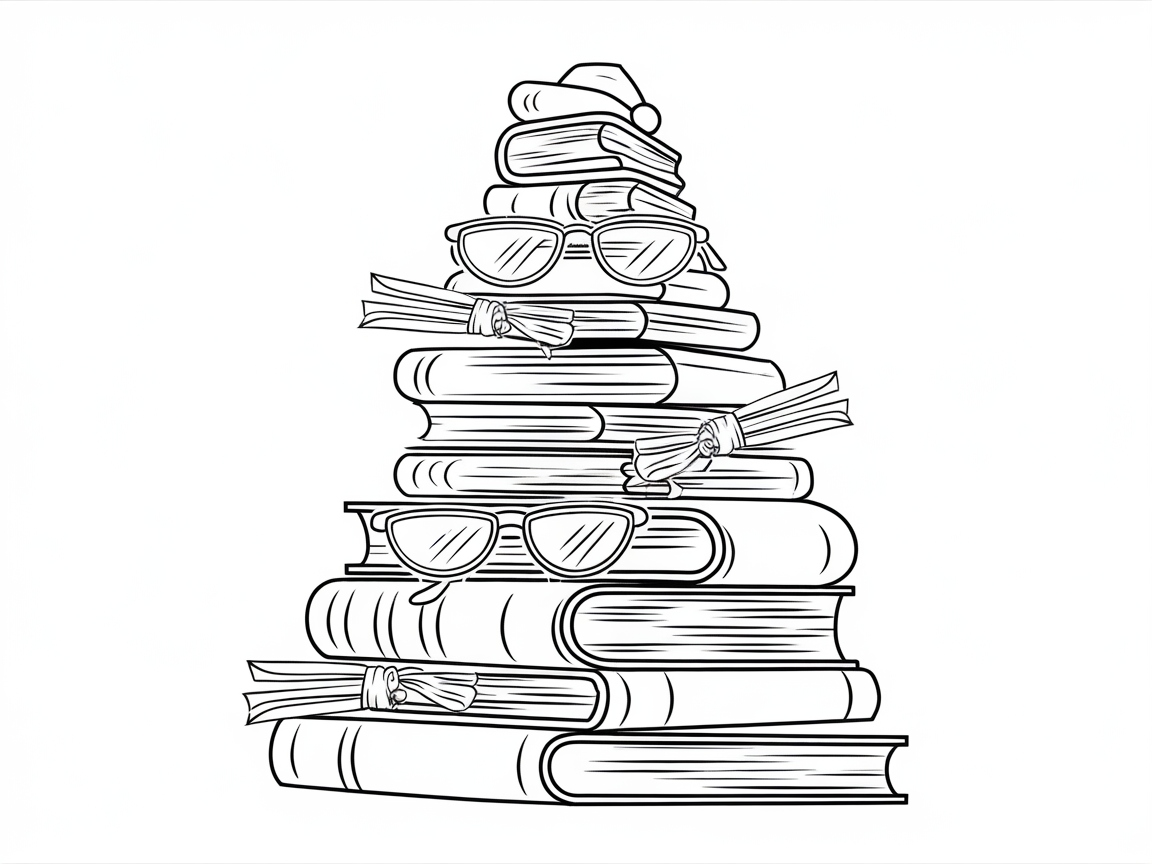 Bookish Christmas Tree for Literature Lovers