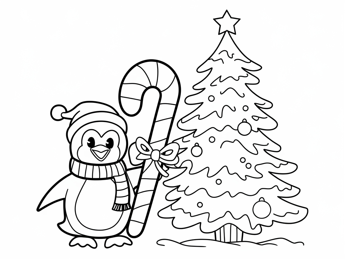 Deck the Halls with This Adorable Penguin and Tree