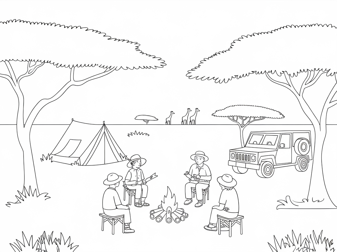 Safari Campfire Adventure