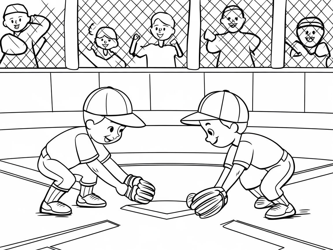 Double the Fun with This Playful Baseball Duo Page