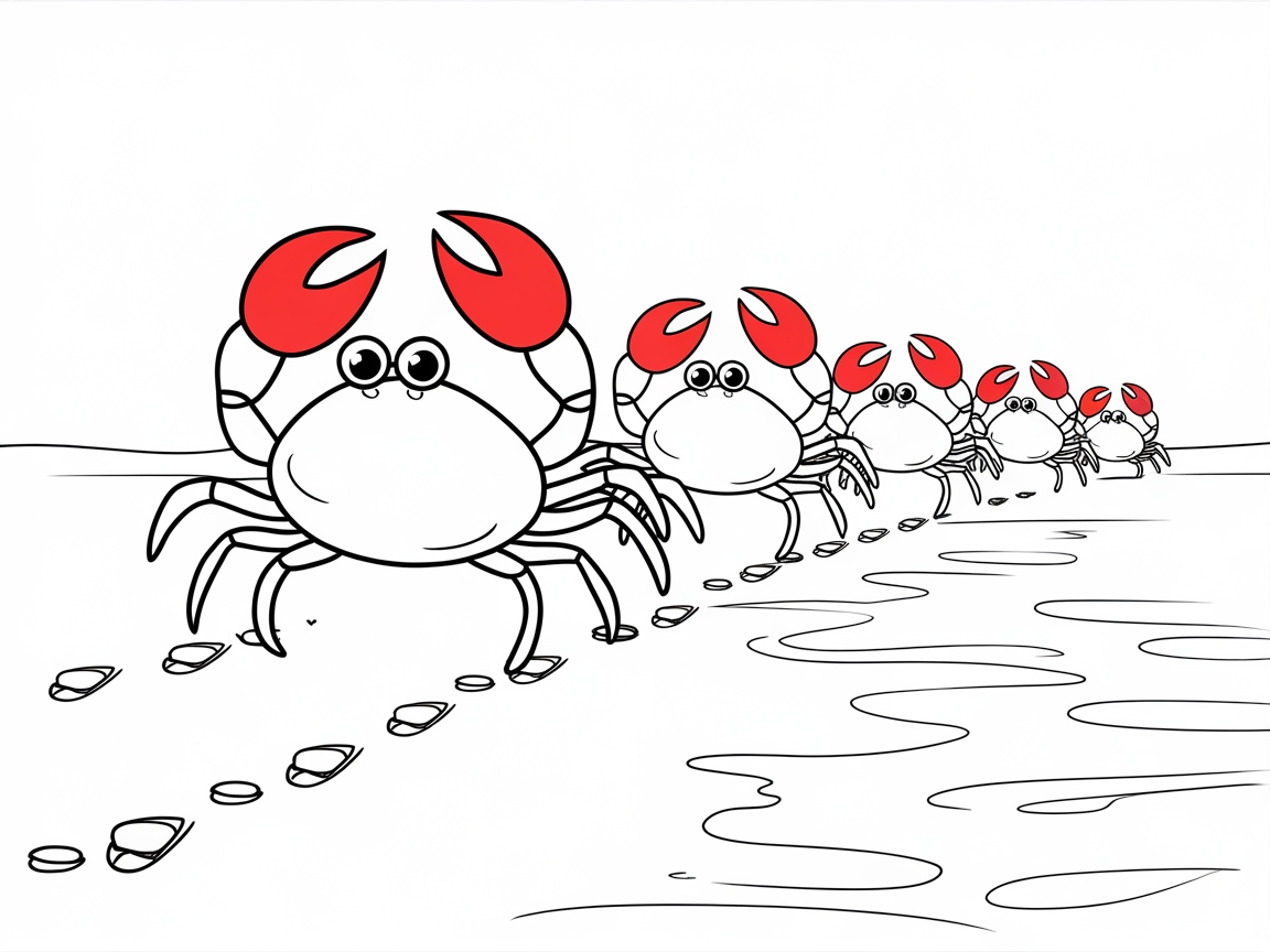 March Along with These Happy Crabs at Sunset