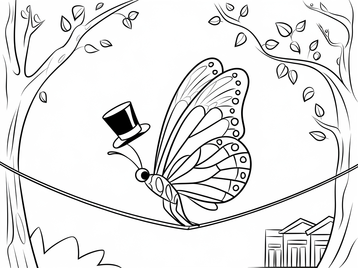 Dapper Butterfly on a Tightrope