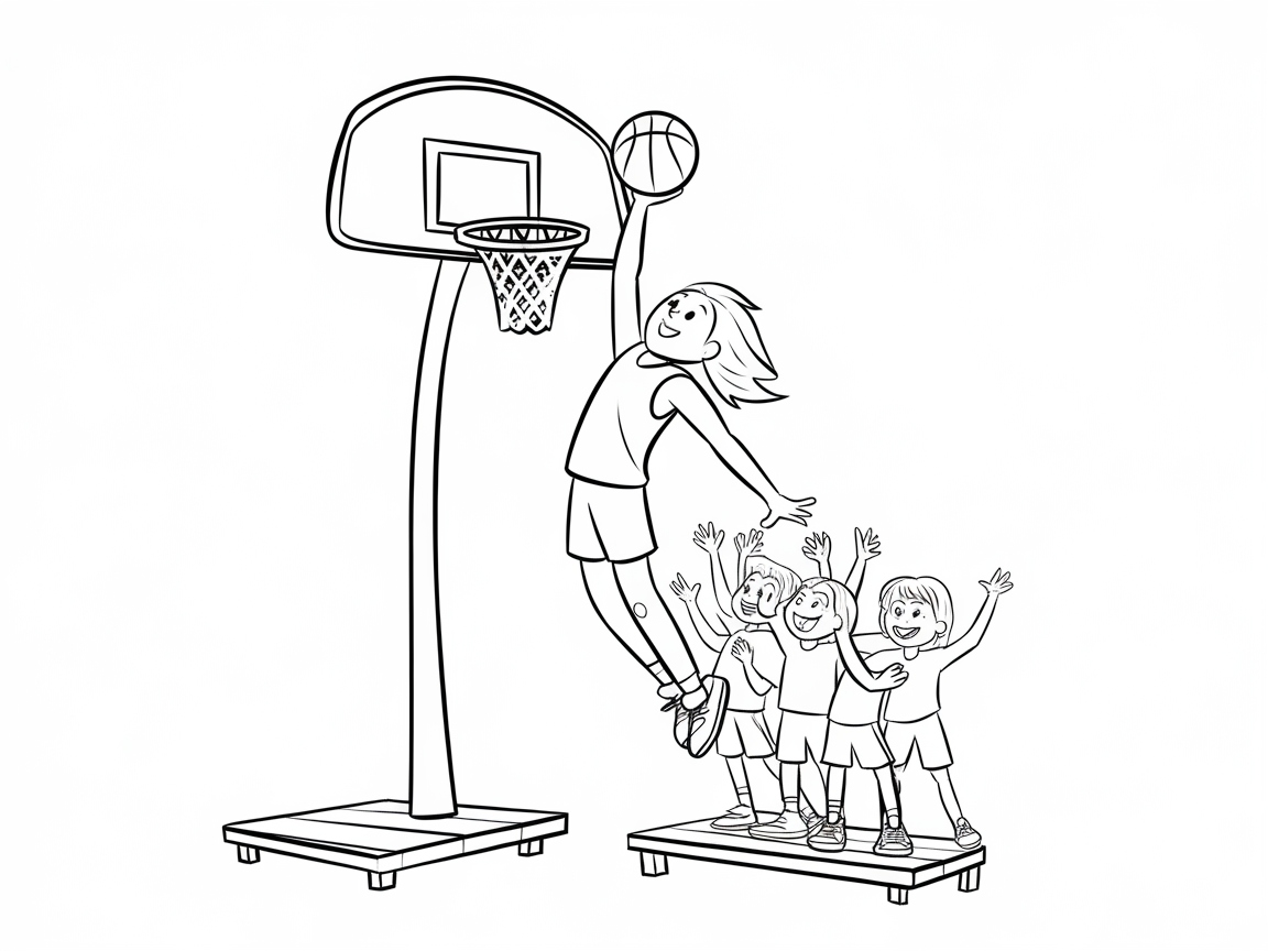 Score Big with This Fun Basketball Dunk Scene