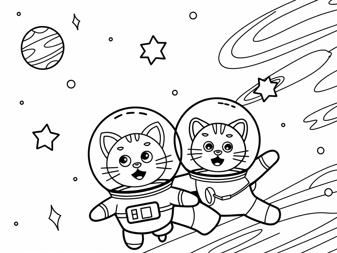 Blast Off with Space Explorers Cat and Mouse