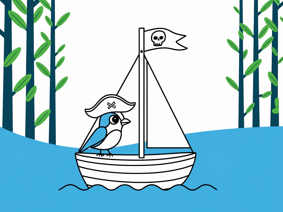 Set Sail with This Pirate Bird on a Boat