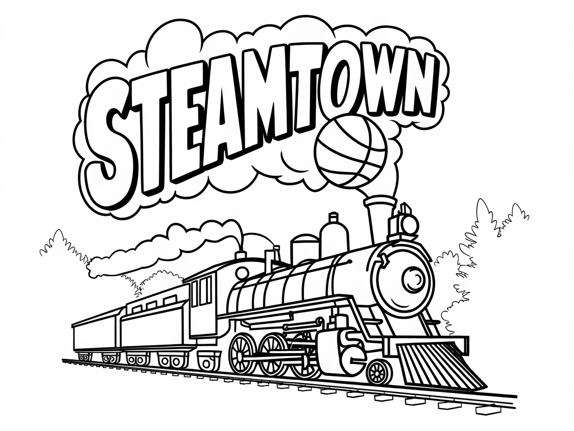 Chugging Along with This Steamtown Basketball Design