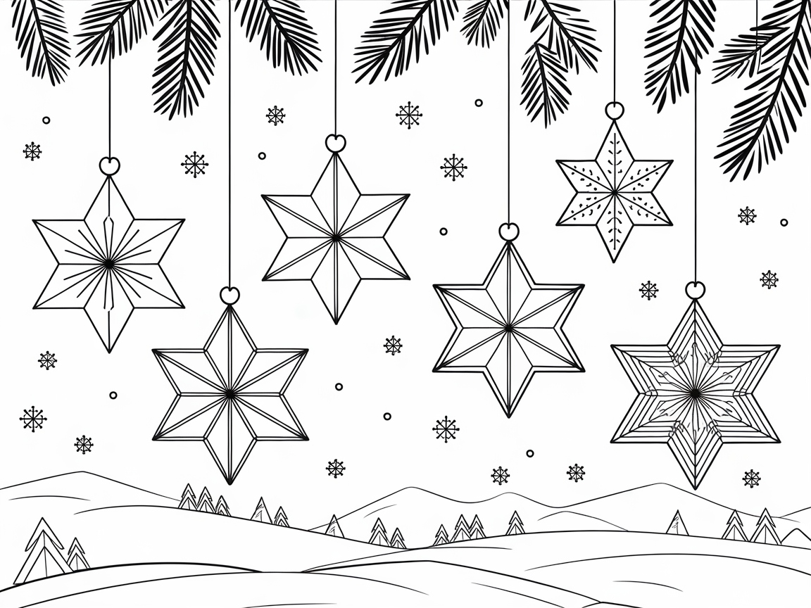 Add Color to These Hanging Star Ornaments
