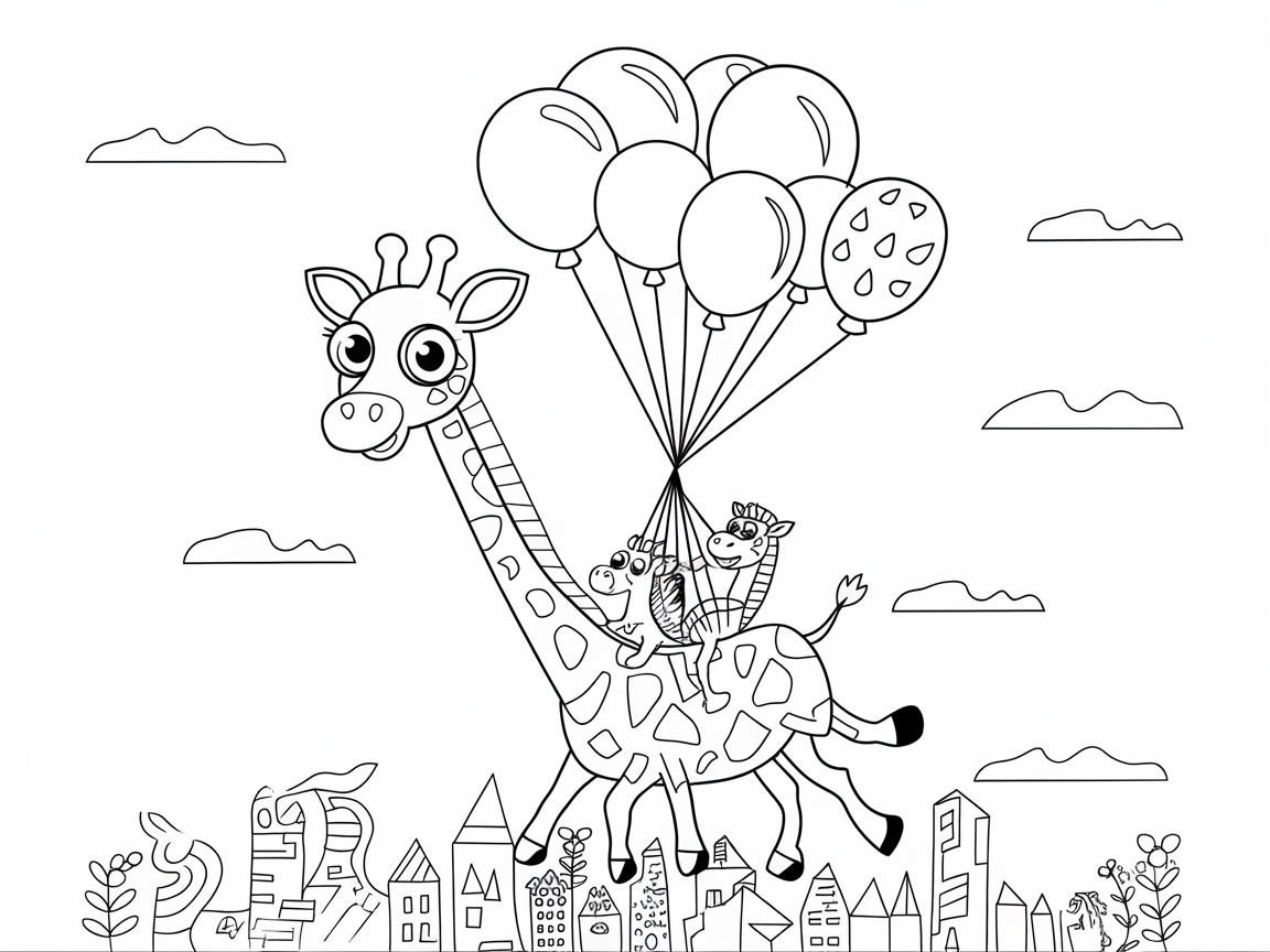 Soar Above the City with This Balloon-Lifting Giraffe!