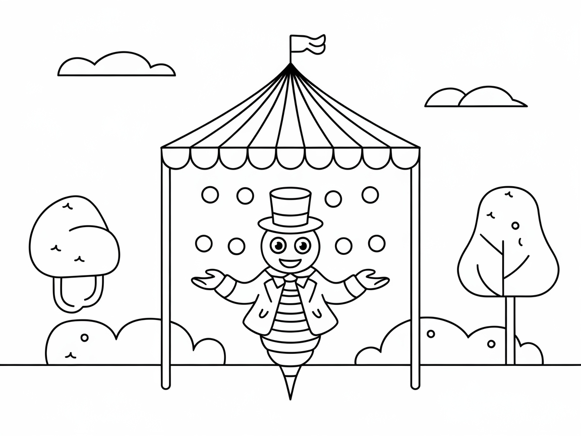 Circus Ringmaster Bee Under the Big Top