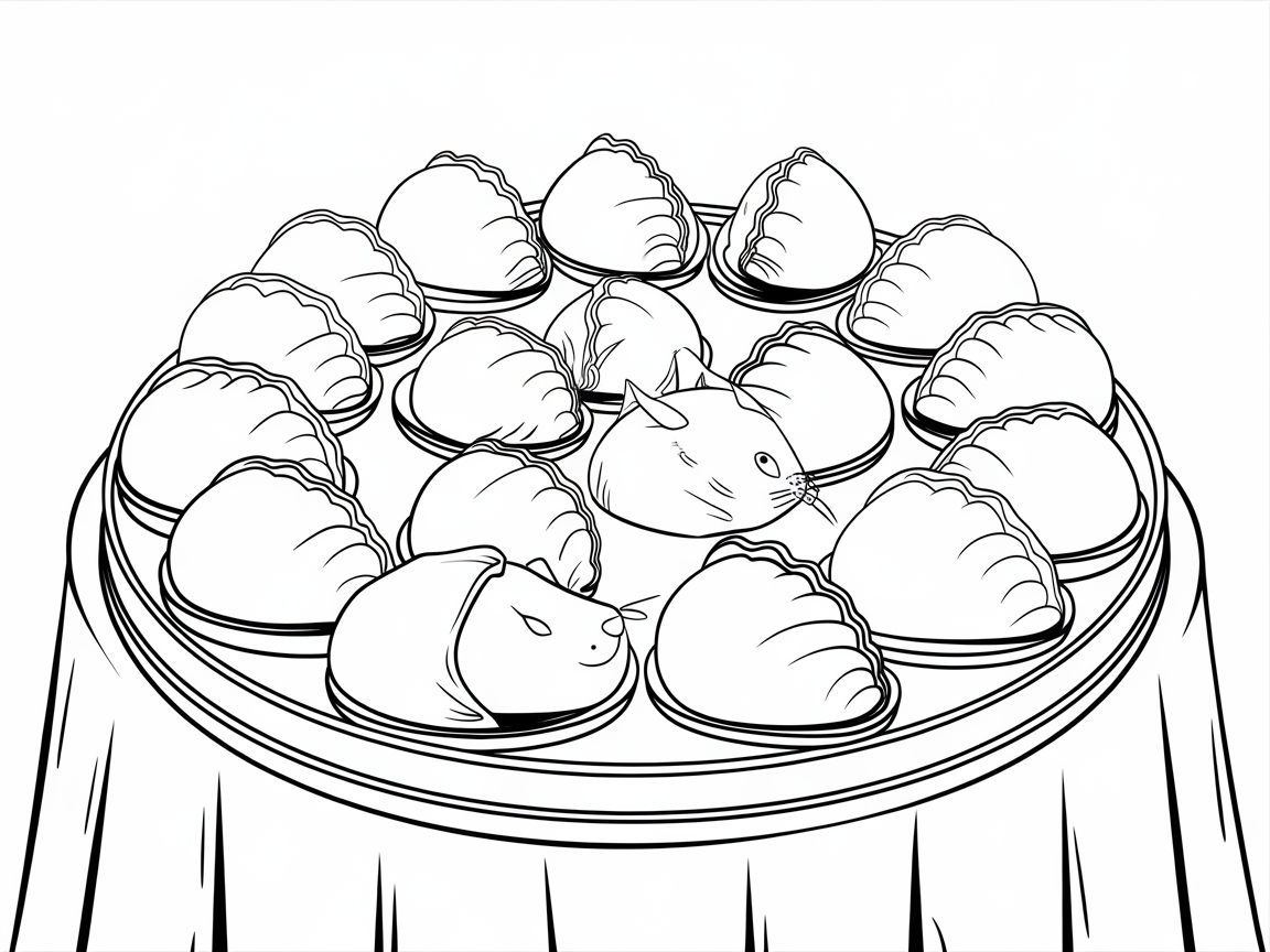 Delve Into This Dim Sum Delight Coloring Experience