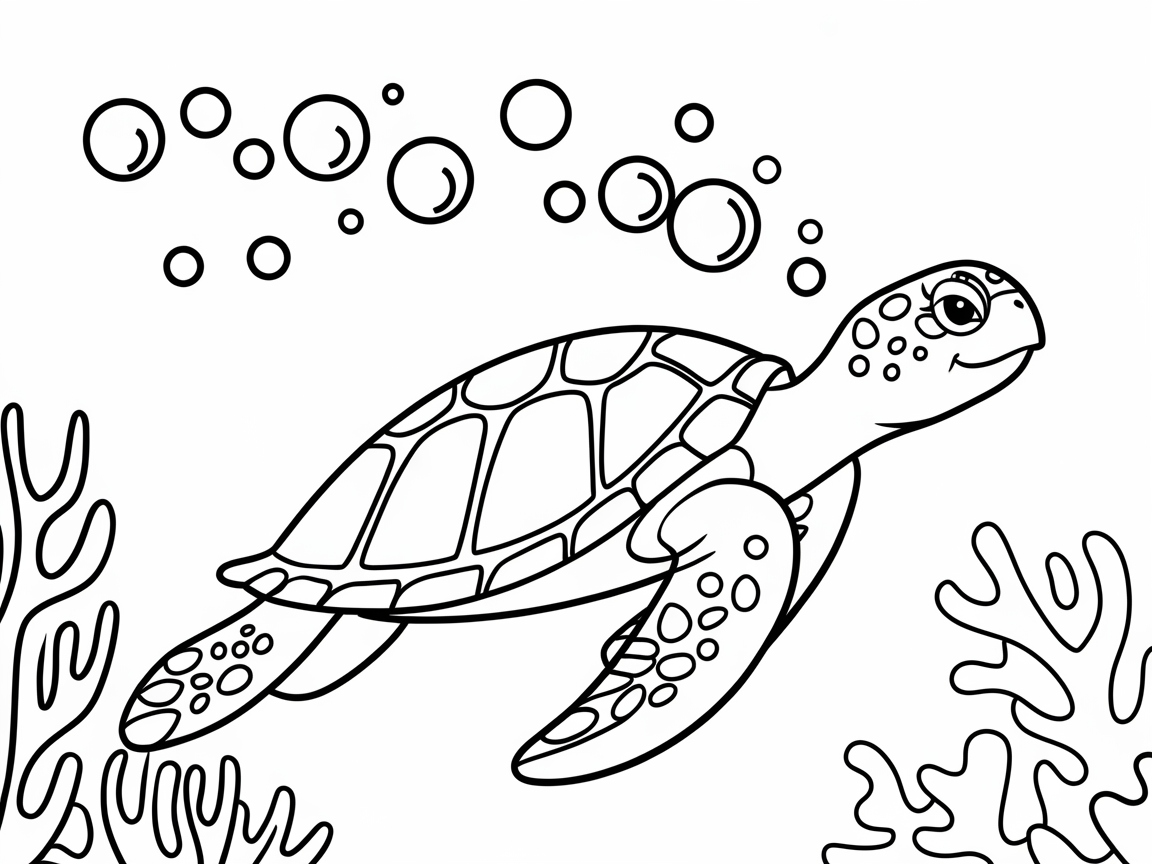 Serene Sea Turtle Bubble Journey