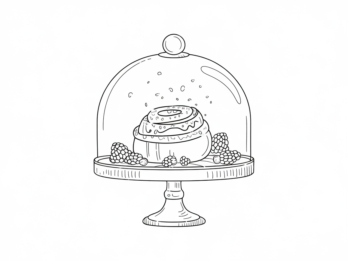 Elegant Dessert Display Under Glass