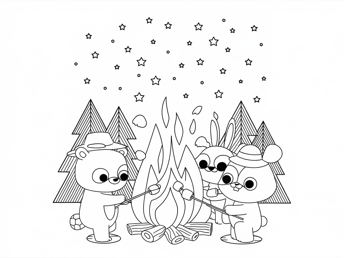 Campfire Fun With Bear and Friends