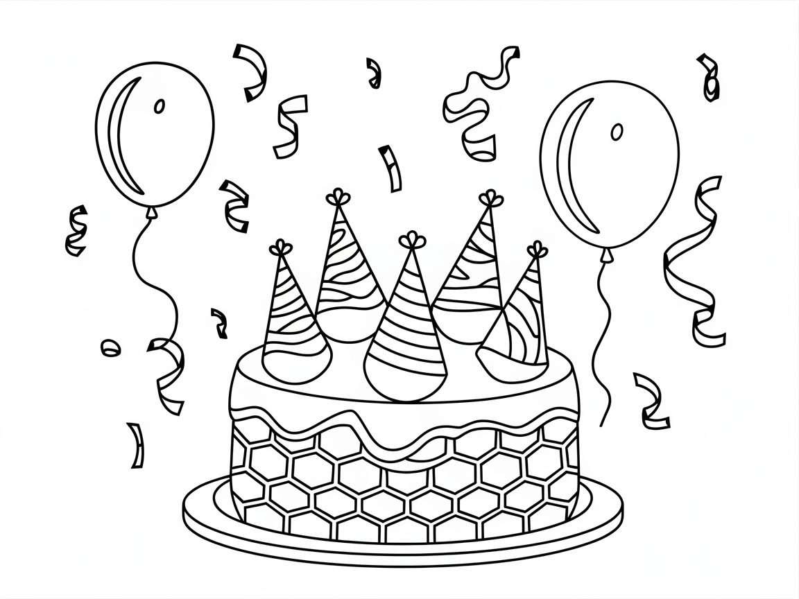 Festive Bee-Themed Birthday Cake