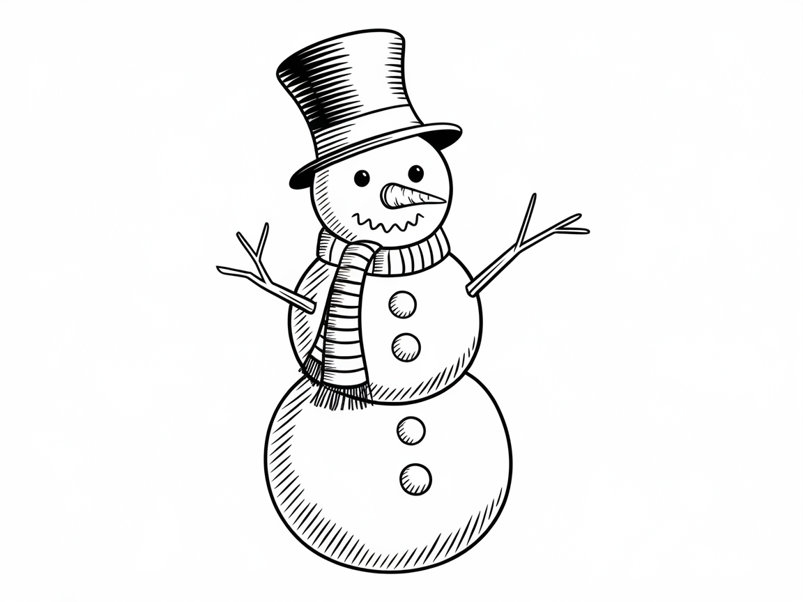 This Cheerful Snowman Awaits Your Creative Touch