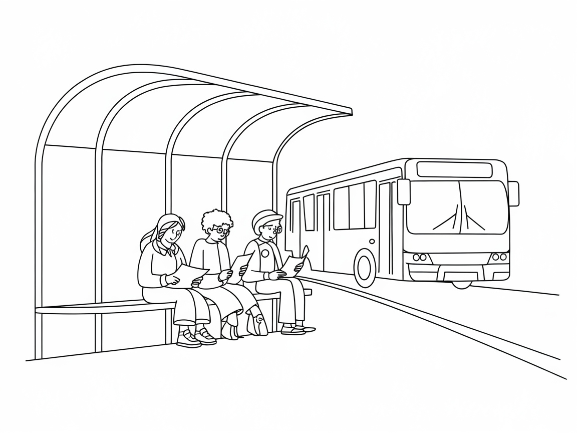 Jump Into This Dynamic Bus Stop Scene