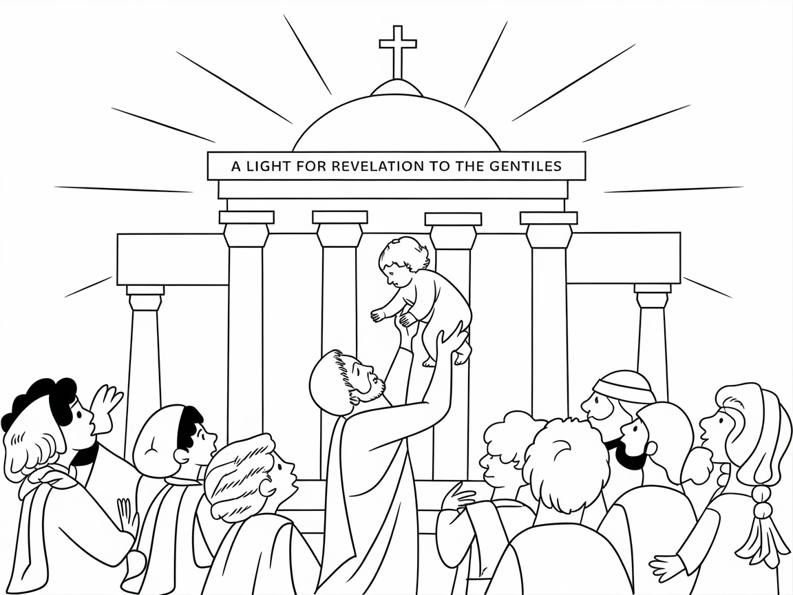 Joyous Temple Presentation Coloring Page