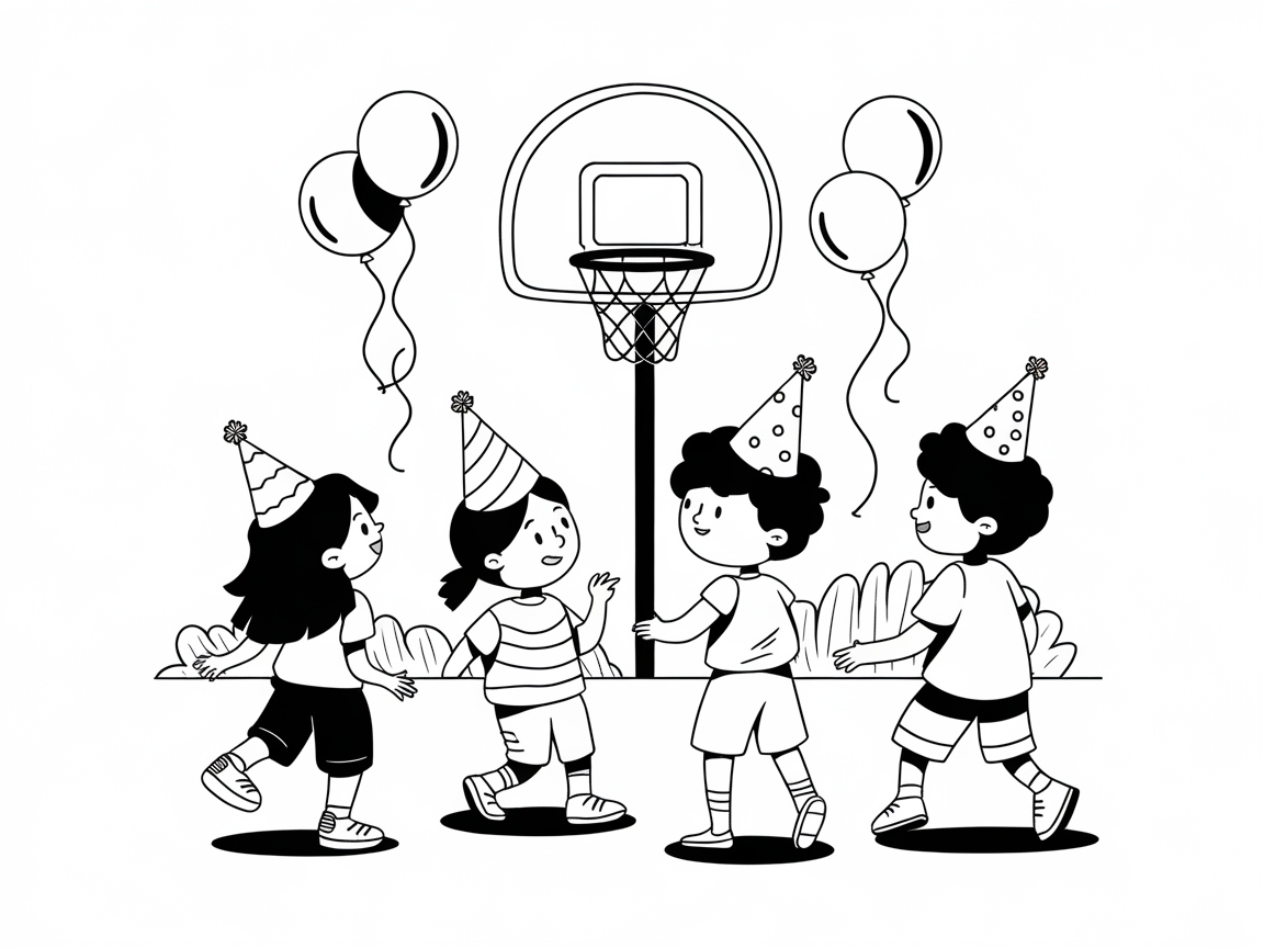 Party Time on the Basketball Court