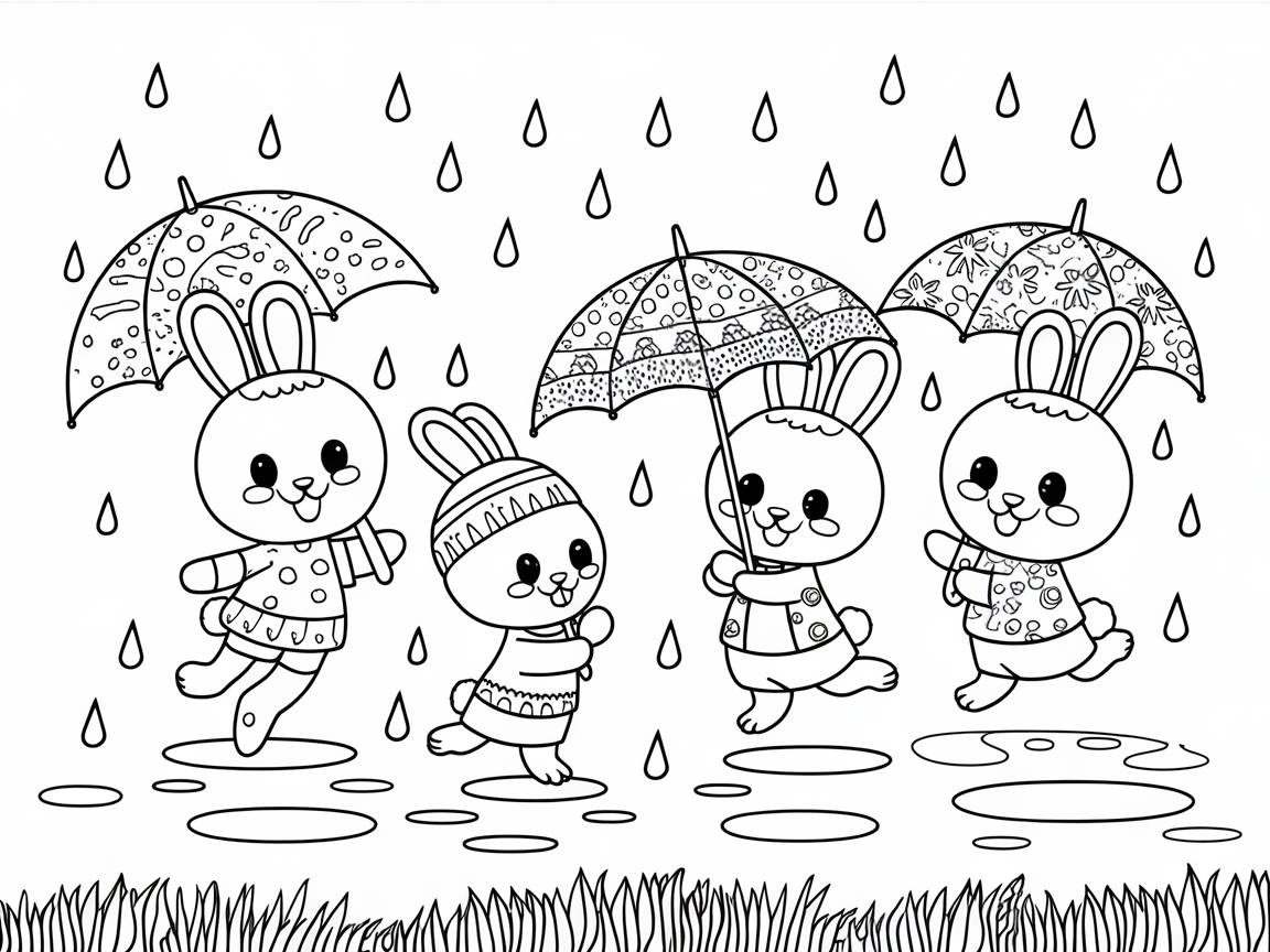 Rainy Day Bunny Adventure