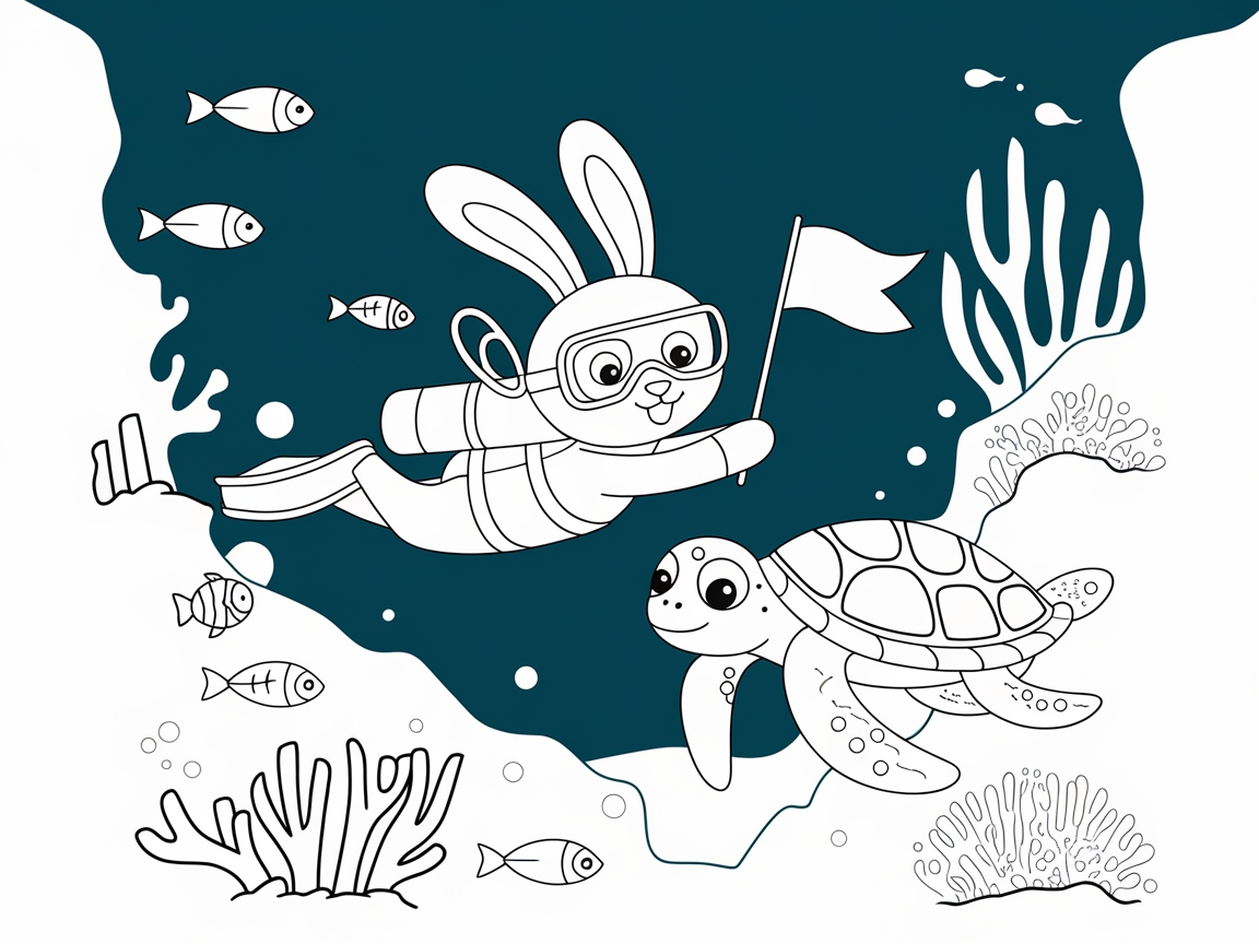 Dive into Adventure with Snorkeling Bunny