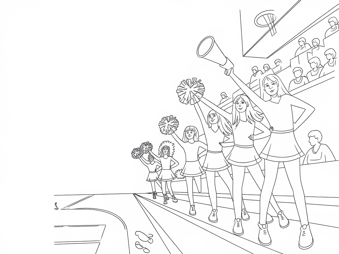 Bring Cheer with This Energetic Cheerleading Scene