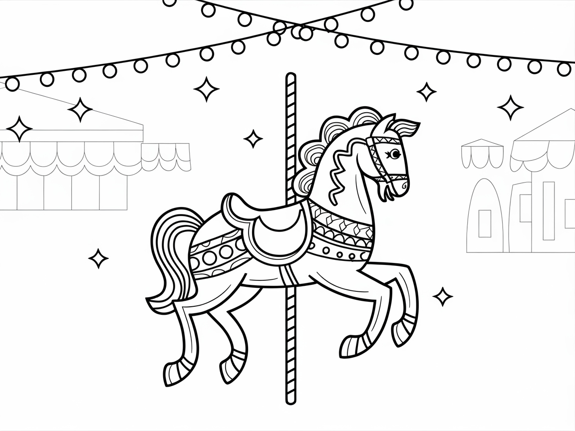 Classic Carousel Horse Extravaganza