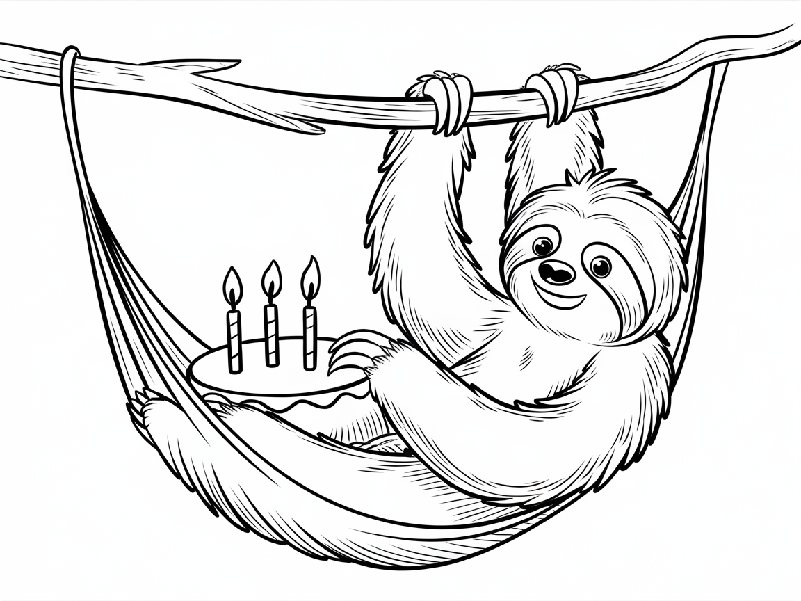 Color the Cozy Sloth