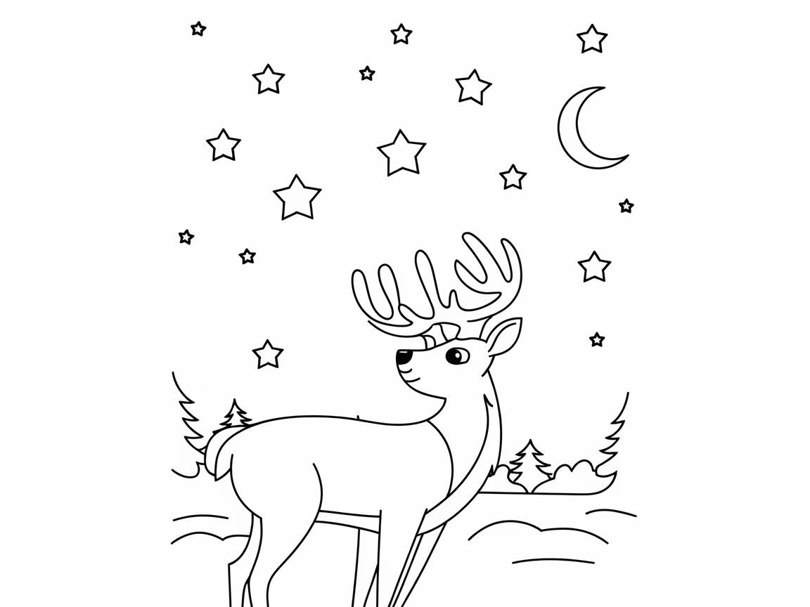 Starry Night with a Gentle Buck