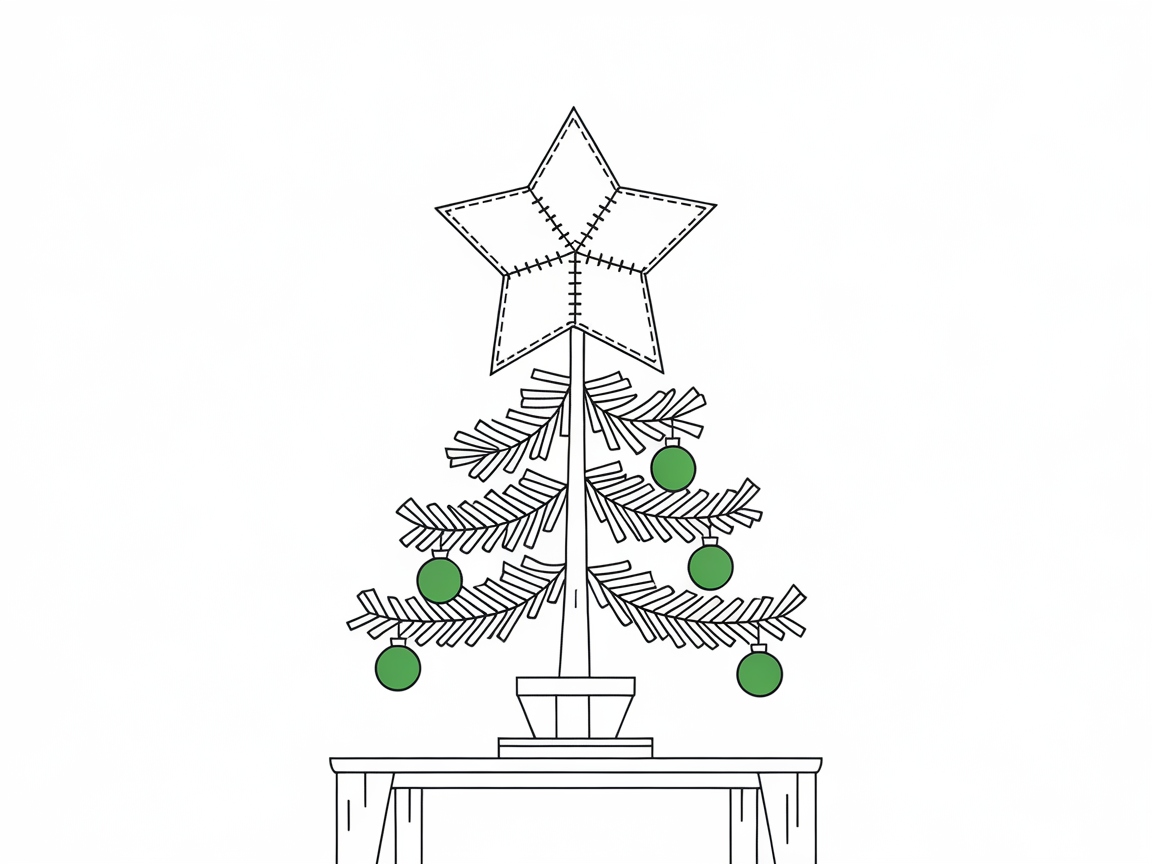 Minimalist Christmas Tree with Bold Ornaments