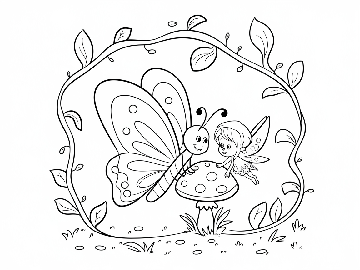 Charming Butterfly and Fairy Encounter