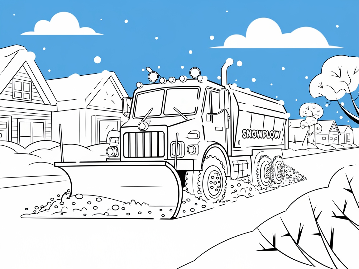 Plow Through the Snow With This Wintery Scene