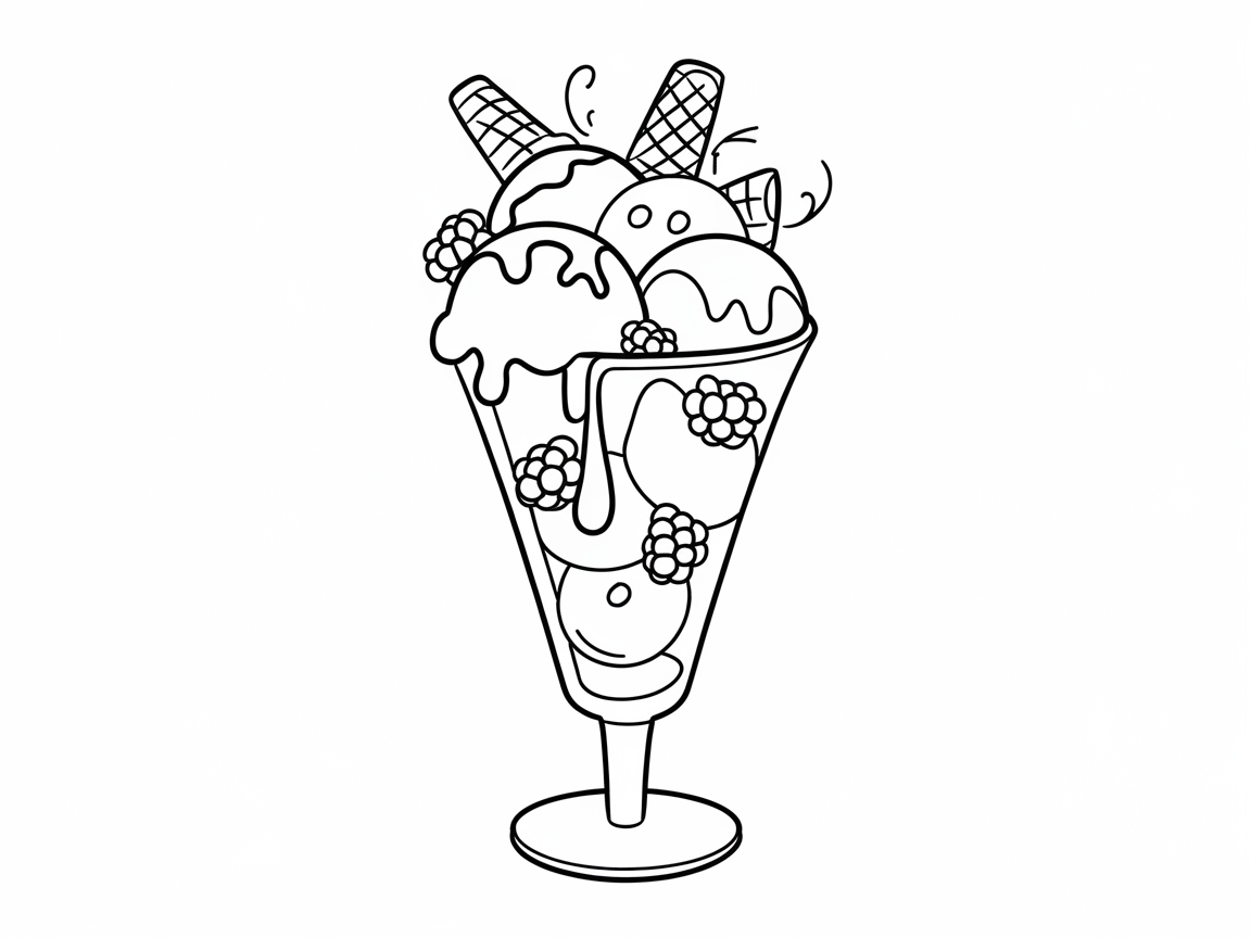 Delicious Sundae Surprise: A Sweet Coloring Adventure