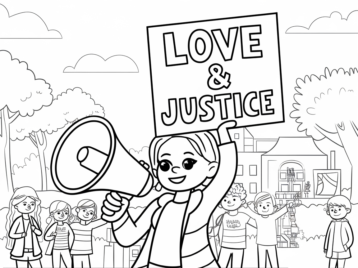 Raise Your Voice with This Empowerment Coloring Page