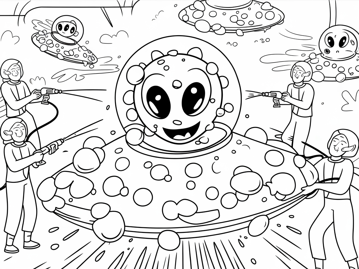 Blast Off in This Alien Spaceship Wash Adventure