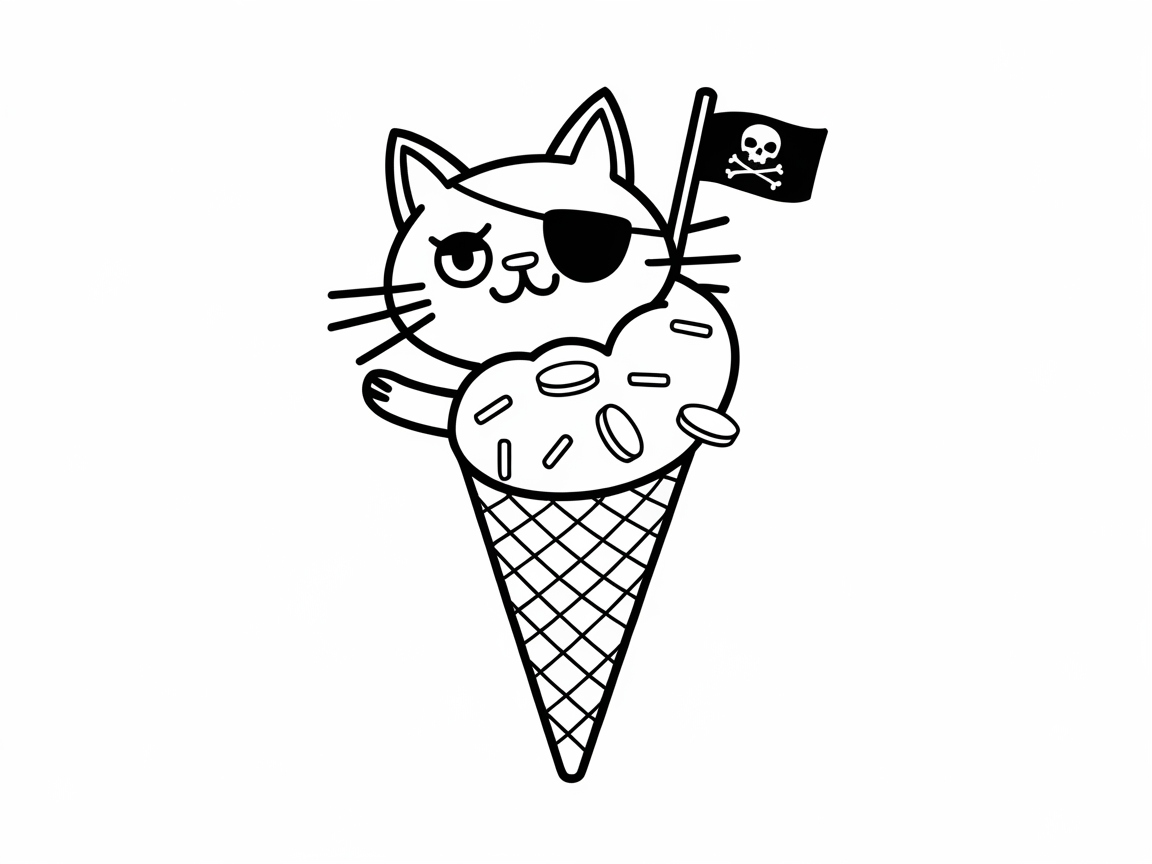 Pirate Cat Conquering the Seven Cones